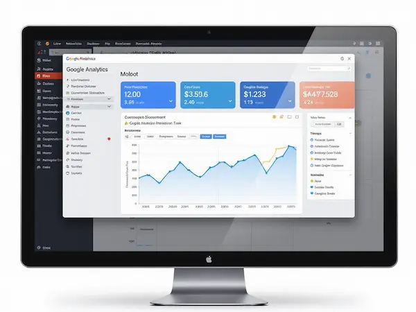 Google Analytics Dashboard mit KPIs und Conversion-Tracking