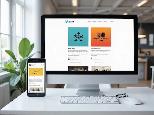 Visualisierung eines konsistenten Markenauftritts über mehrere Geräte